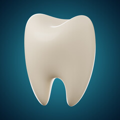 Premium medical tooth icon 3d rendering on isolated background