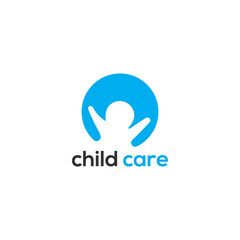 child care logo design vector template,