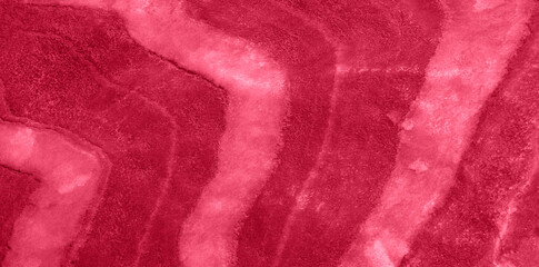 Fragment of striped stone texture toned in trendy color of the 2023 year Viva Magenta
