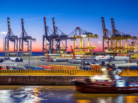 Container Shipping Terminal in Bremerhaven