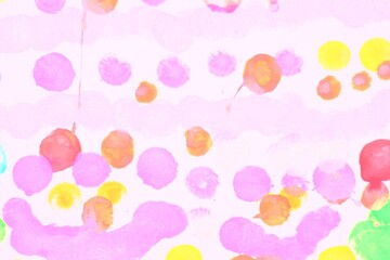 A bright pink painted dot abstract illustration.