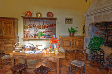 La cuisine du Chateau de Villandry dans le Val de Loire