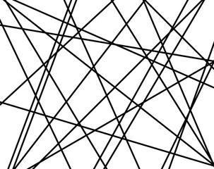 Random chaotic lines abstract geometric pattern