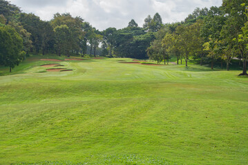 Fototapeta na wymiar Beautiful view of the golf course.