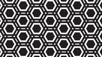 abstract wallpaper of black line hexagon pattern