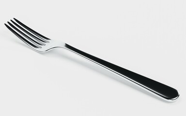 Realistic 3D Render of Fork