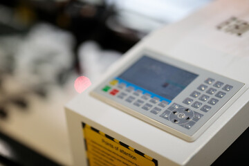 control panel of laser cutter engraving machine