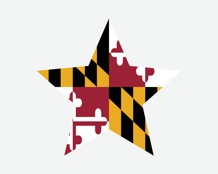 recommend clip art: Maryland Star Flag. MD USA Five Point Star Shape State Flag. Marylander US Banner Icon Symbol Vector Flat Artwork Graphic Illustration