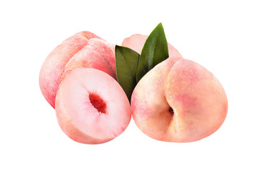 Fresh Peach Fruit isolated on transpaeent png