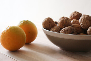 Walnuts and oranges