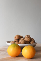 Walnuts and oranges