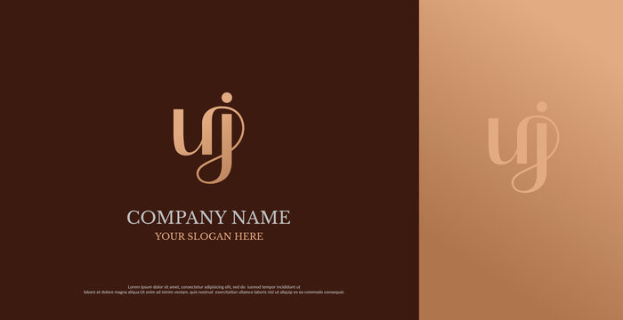 Initial UJ Logo Design Vector 