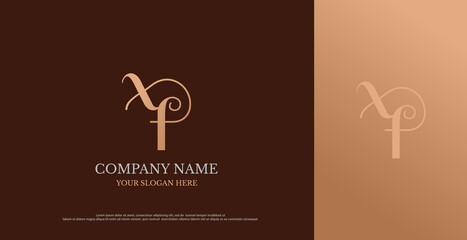 Initial XF Logo Design Vector 