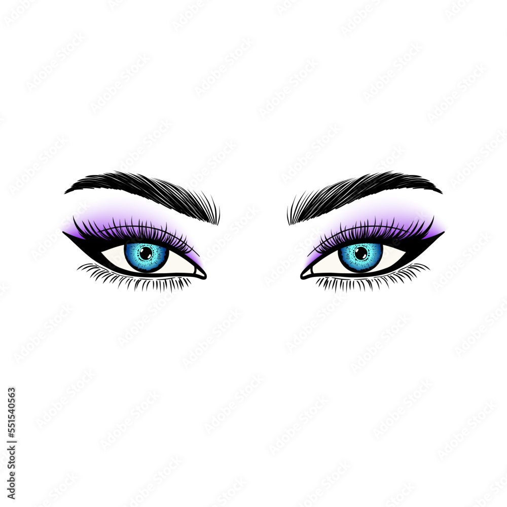 Poster sketch of female eyes