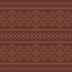border ornamental Islamic ethnic Turkish ornamental endless fabric patterns block tiles Arabic motifs tile on colorful abstract flat vector.