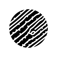 jupiter planet glyph icon vector. jupiter planet sign. isolated symbol illustration