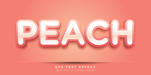 peach editable text effect