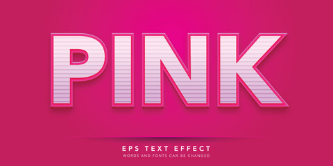 pink editable text effect