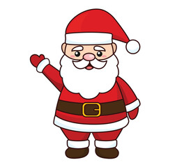 Santa Claus cartoon illustration isolated on white background. Santa Claus character vector.