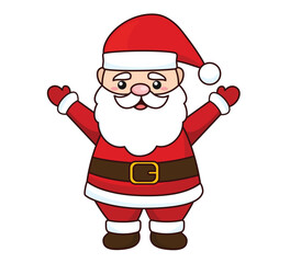 Santa Claus cartoon illustration isolated on white background. Santa Claus character vector.