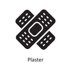 Plaster Vector Solid Icon Design illustration. Medical Symbol on White background EPS 10 File