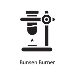 Bunsen Burner Vector Solid Icon Design illustration. Medical Symbol on White background EPS 10 File