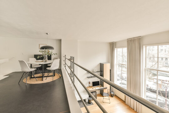 Modern Home With Furniture next to a window