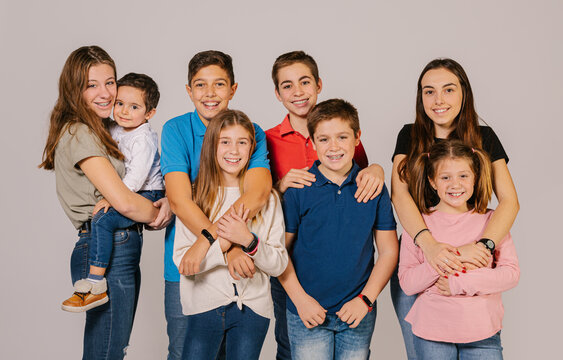 Group of diverse children
