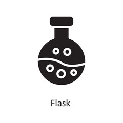 Flask  Vector Solid Icon Design illustration. Medical Symbol on White background EPS 10 File