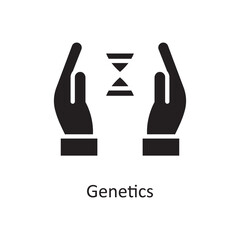 Genetics Vector Solid Icon Design illustration. Medical Symbol on White background EPS 10 File