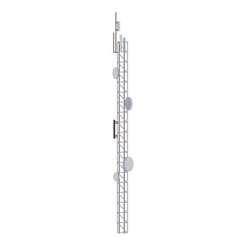 Antenna Tower Radio Communication 4g Signal, Network Military Aerial Radar. Vector Telecommunication 5g Mast, Television, Telephone Technology. Internet Communication Tower, Telecom Equipment