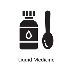 Liquid Medicine Vector Solid Icon Design illustration. Medical Symbol on White background EPS 10 File