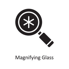 Magnifying Glass Vector Solid Icon Design illustration. Medical Symbol on White background EPS 10 File