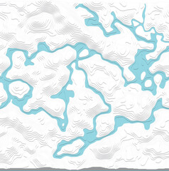 ジオラマ 立体地図模型E(水辺の複雑な地形/水位は調整してね/ver.CS2) - obrazy, fototapety, plakaty