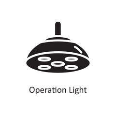 Obraz premium Operation Light Vector Solid Icon Design illustration. Medical Symbol on White background EPS 10 File