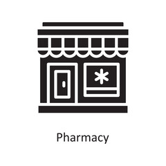Pharmacy Vector Solid Icon Design illustration. Medical Symbol on White background EPS 10 File