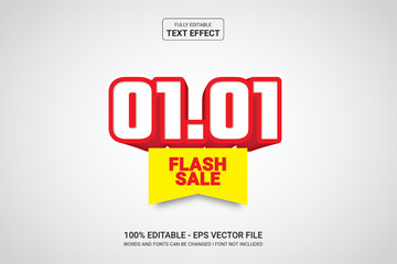 Editable text effect flash sale 3d cartoon stlye modren premium vector