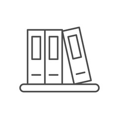 Book shelf line outline icon