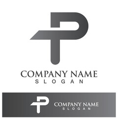 Obraz premium Letter P icon logo design illustration