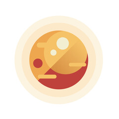 Fototapeta premium Sun flat design style icon