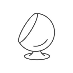 Modern chair line outline icon