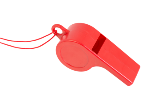 Schiedsrichterpfeife auf Transparentem Hintergrund vorbereitet als png Datei