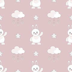 Baby first Christmas Seamless Pattern