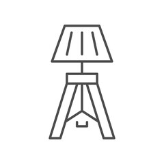 Floor lamp line outline icon
