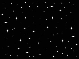 キラキラ宇宙の背景　横位置　モノトーン © ベルベットR