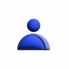 3D Icon, user icon, user profile, to indicate a user's account or cabinet, as an icon for designing your layouts. Use for the web, the Internet, for stories