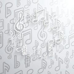 Abstract music background. Vector illustration 