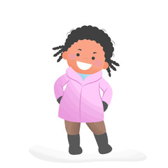 girl wearing sweater in winter
