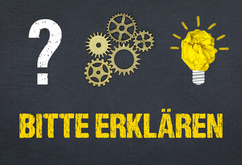 Obraz premium Bitte erklären 