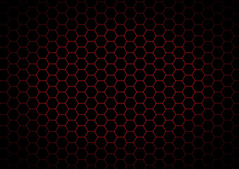 abstract background hexagonal gray and red color tone pattern vector illustration